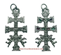 CARAVACA CROSS WITH ANGELS WITH HISTORY OF THE EMERGENCE OF THE CROSS